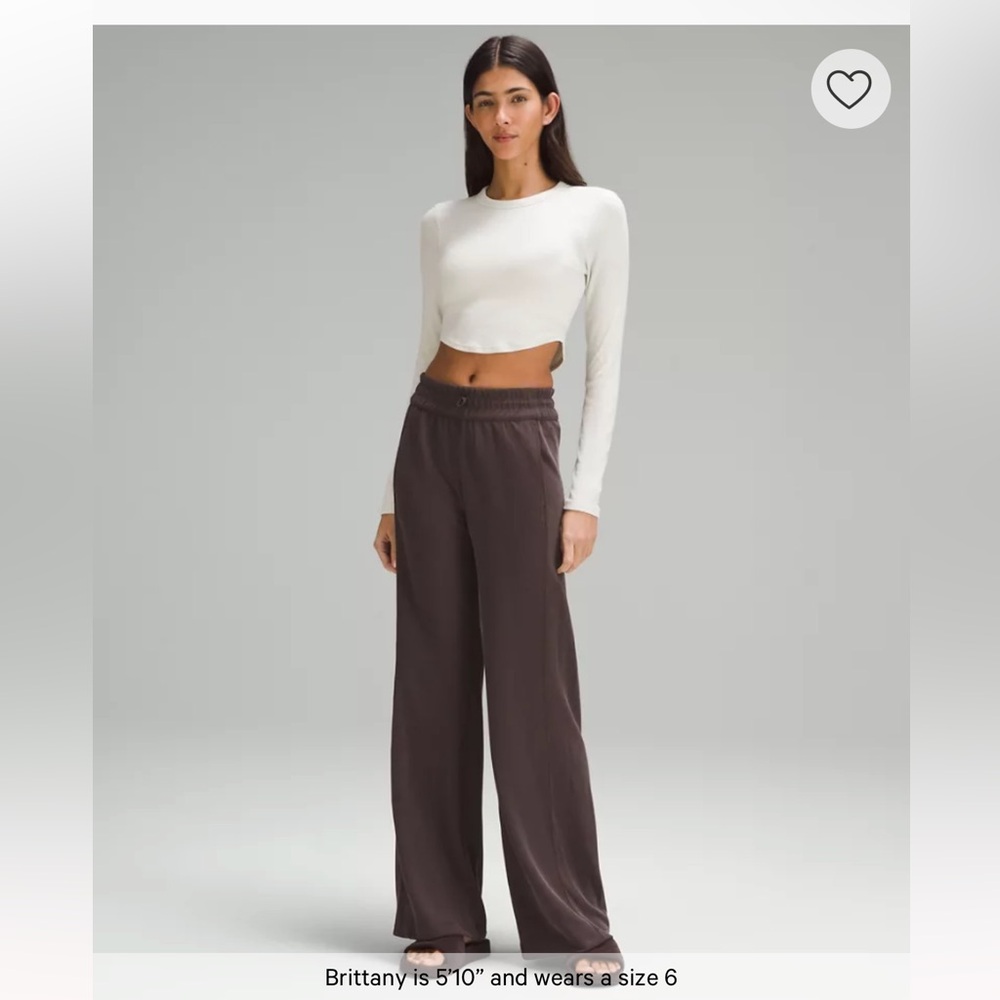Lululemon Ribbed Softstreme Mid Rise Pant 32" / Espresso NWT